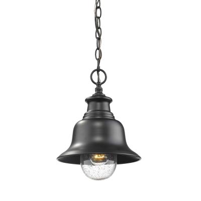 MLN 2514-PBK Millennium One Light Outdoor Hanging Lantern Powder Coat Black - Kings Bay (1) 60W A Bulbs Not Included 9IN W X 12.75IN H