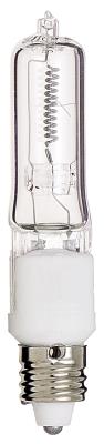 Satco S3181 500 Watt - Halogen - T4 - Clear - 2000 Average rated hours - 8500 Lumens - Mini Candelabra base - 120 Volt