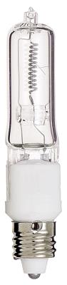 Satco S3198 50 Watt - Halogen - T4 - Clear - 2000 Average rated hours - 750 Lumens - Mini Candelabra base - 130 Volt