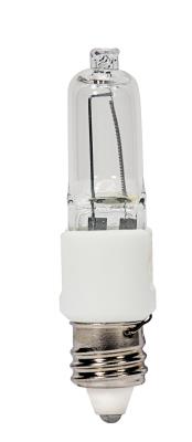 Satco S4488 60 Watt - Halogen / Excel - T3 - Clear - 3000 Average rated hours - 960 Lumens - Mini Candelabra base - 120 Volt