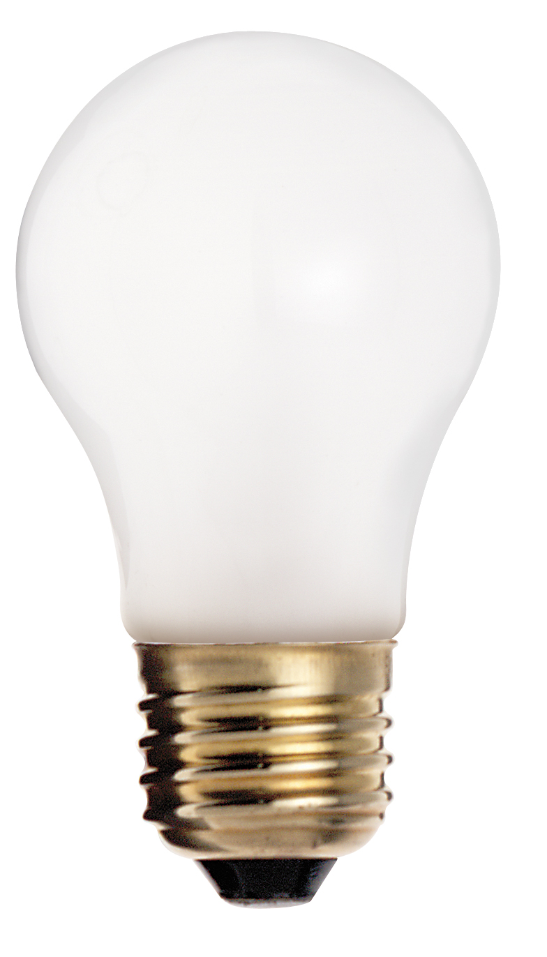 Satco S4881 40 Watt A15 Incandescent - Frost - 2500 Average rated hours - 265 Lumens - Medium base - 130 Volt - Shatter Proof