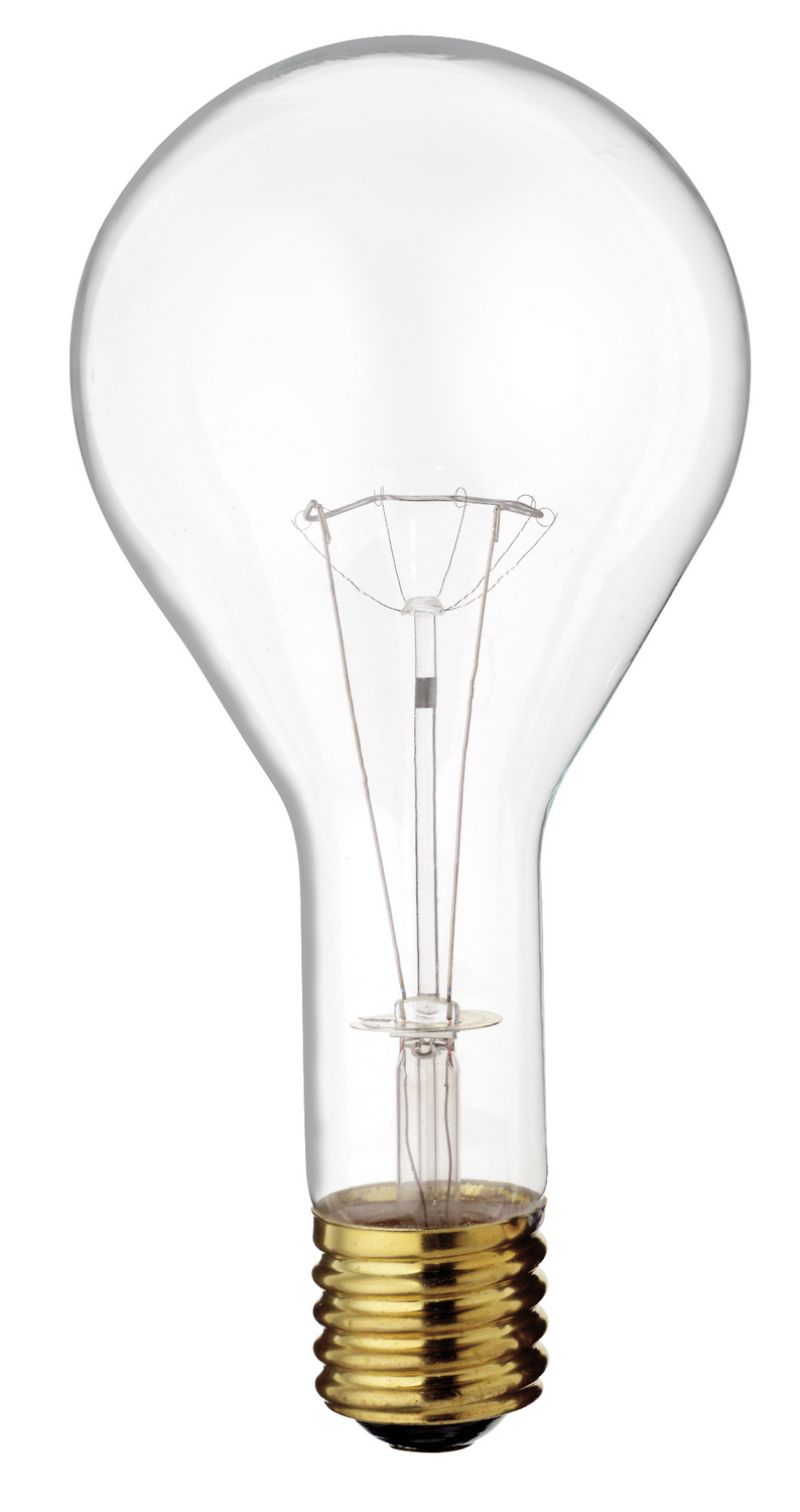 Satco S4961 300 Watt PS35 Incandescent - Clear - 2500 Average rated hours - 3600 Lumens - Mogul base - 130 Volt