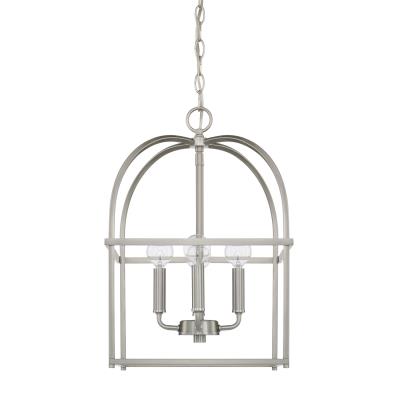 Capital Lighting Fixture Company 527542BN 12.5" W x 18.5" H 4-Light Lantern Foyer Pendant in Brushed Nickel