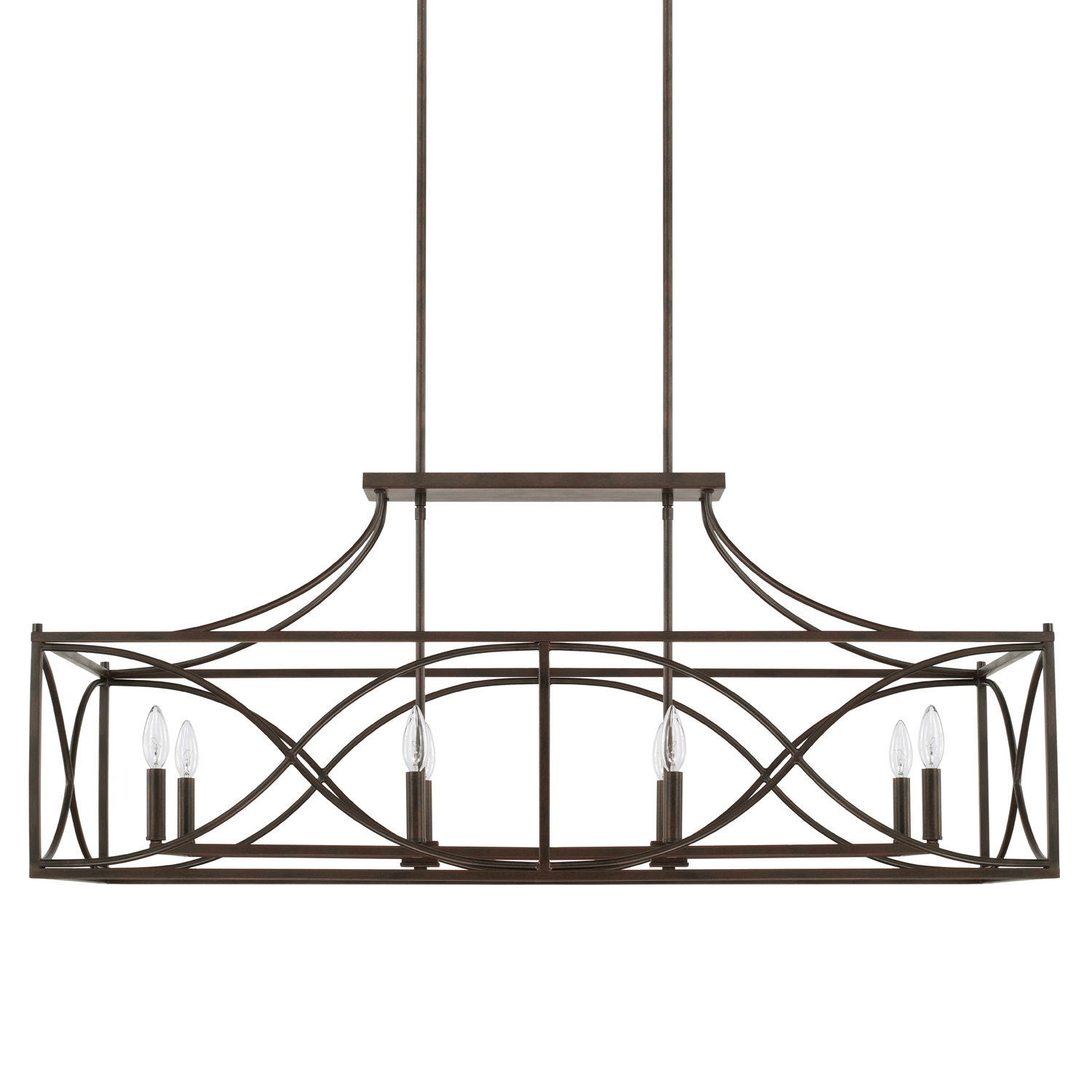 Capital Lighting Fixture Company 829181NG 46" W x 19.5" H x 16" E 8-Light Island in Nordic Grey