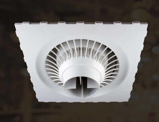 air S-25-SP-STD-120-W AIRIUS SUSPENDED MODEL 25 SHADED POLE MOTOR STANDARD NOZZLE 120VAC OFF WHITE