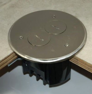 ALM FB-3N ALM THERMOPLASTIC FLOOR BOX 25 CU IN RND NICKEL CVR DUPLEX DEVICE