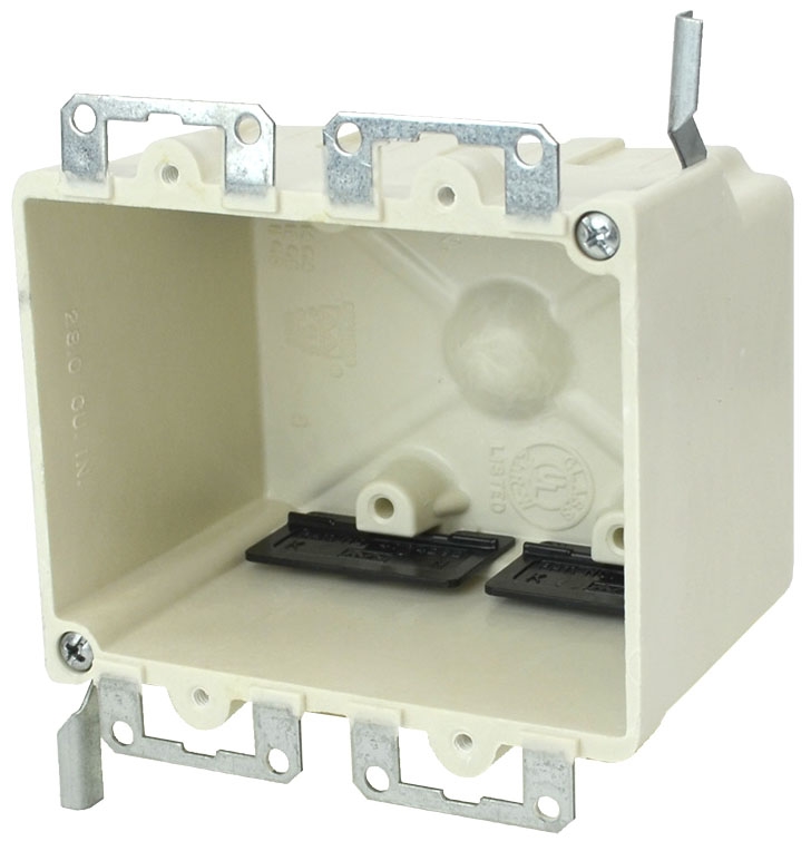 ALM 9312-EWK ALM FIBERGLASS BOX OLD WORK 2G 28CI W/ EARSWING BRACKET & SPEED KLAMPS