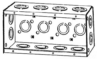APL M4-250 EGS MSNRY BOX 4 GANG 2-1/2 DEEP