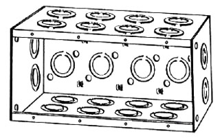 APL M4-350 EGS MSNRY BOX 4 GANG 3-1/2 DEEP