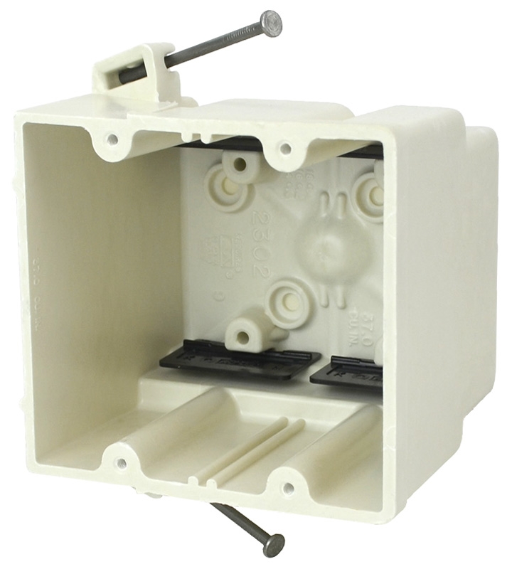 ALM 2302-NK ALM FIBERGLASS BOX 2G 3-7/16D 37CI W/ ANGLED NAILS