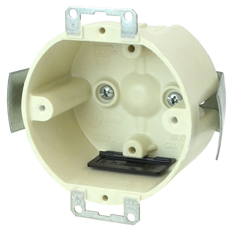 ALM 9338-ESK ALL FIBERGLASS BOX 3-1/2" ROUND 14CI W/ EARS SNAP BRACKET & SPEED KLAMPS