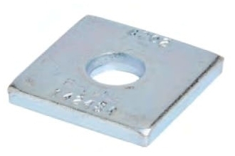 Eaton B201ZN Eaton B-Line series strut fittings and accessories, 1.62" Height, 1.62" Length, 1.62" Width, .18lbs, Steel, Square washer, Hole size 7/16 in diameter | Bolt size 3/8 in, Electro-plated