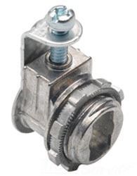 Bridgeport 560-DC2 Single Screw Strap Type AC/MC Connector 3/8", Tri-Drive Screw