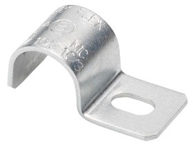 Bridgeport 890-MC One Hole AC/MC Strap 14/2 12/2, Zinc Plated Steel