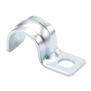 Bridgeport 920-S One Hole EMT Pipe Strap 1/2", Zinc Plated Steel