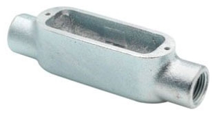 Bridgeport C-42CG Type C Rigid Conduit Body with Cover and Gasket 3/4", Aluminum