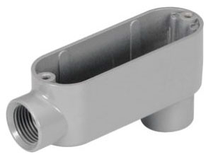 Bridgeport LB-42CG Type LB Rigid Conduit Body with Cover and Gasket 3/4", Aluminum