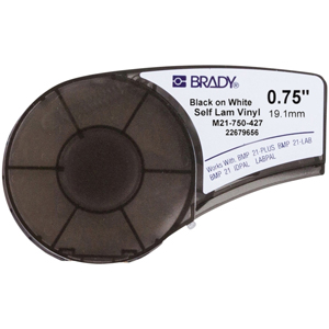 Brady M21-750-427 BMP21 Series Self-Laminating Vinyl Wire and Cable Labels 0.75" W x 14' L