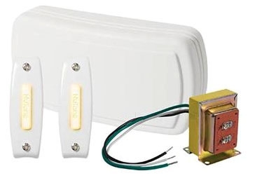 NuTone BK125LWH Builder Chimes Kit with Two Lighted Pushbuttons