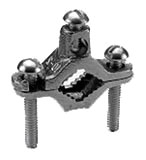 Burndy C11N Cast Bronze Ground Clamp, Cable to Water Pipe or Copper Tube, 10 - 2 AWG, 1/2"- 1" Water Pipe, pipe clamp:50 in-lb