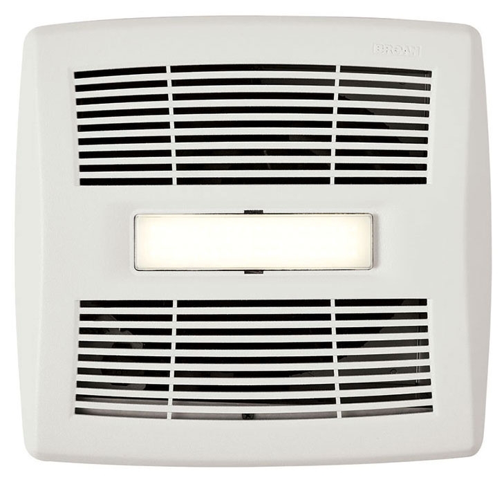 NuTone AE80BL InVent Series Single-Speed Fan With LED Light 80 CFM 1.5 Sones, ENERGY STAR Certified