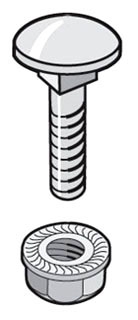 Cablofil EZBN1/4EZ 1/4'' ROUND HEAD SCREW & FLANGE NUT (50 PCS) [941084]