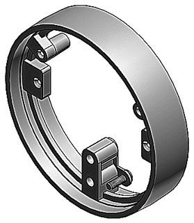 Carlon E97ABR2 One Piece Metal Cover Adapter, For Round Stainless Steel and Brass Covers