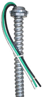 EPC EPW1663S EPC FIXTURE WHIP 6' 16GA 3-WIRE SOLID 3/8" STEEL FLEX