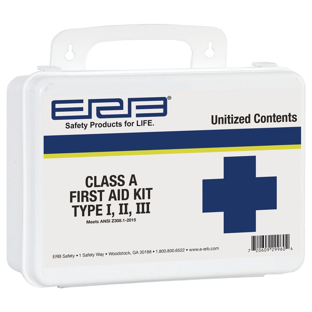 erb 29962 First Aid Kit Class B Type I II III Plastic Case