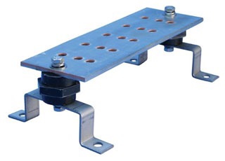 nVent Erico EGBA14420CCT Grounding Busbar, w/Insulators and Brackets, CC, 20" x 4" x 0.25", Tinned