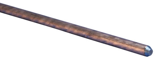 nVent Erico 611380 Copper-Bonded Ground Rod, Pointed, 1/2" dia, 8', 10 mil Plating, 5.5 lb