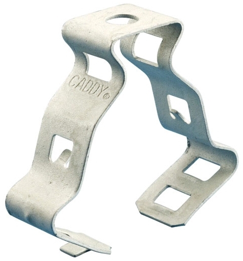 nVent Caddy 812M Snap Close Conduit/Pipe Clamp, Spring Steel, 1/2", 3/4" EMT, 1/2", 3/4" Rigid/Pipe, 9/32" Hole, Plain
