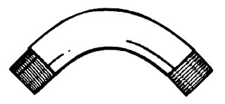 ELB 1-IN-90DEG-GALV-ELBOW RIGID SWEEP ELL 90DEG 1" (7744)