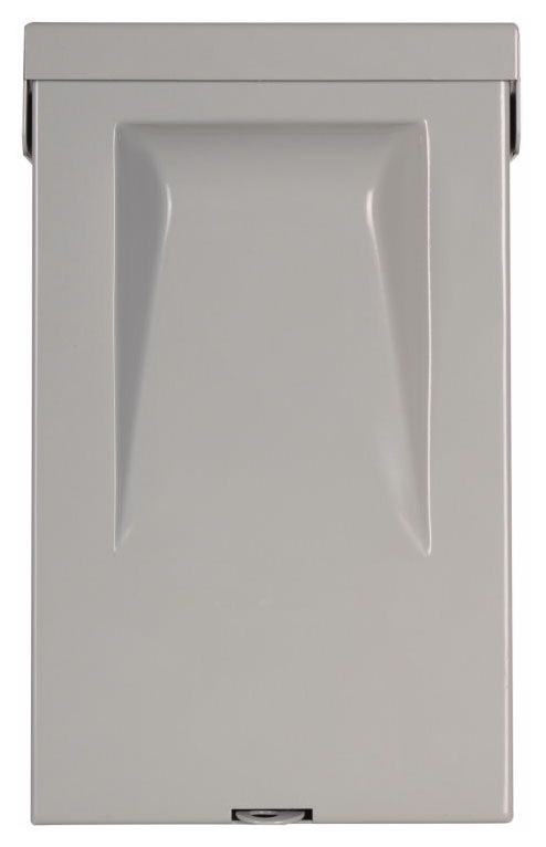 Eaton DPF221R Eaton air conditioning disconnect, Fused pullout, 30A, 120/240V, 10 kAIC, #14-3 Cu/Al 60 C or 75 C, NEMA 3R Galvanized Steel enclosure, 2 hp at 120V, 3 hp at 240V, ANSI 61 gray