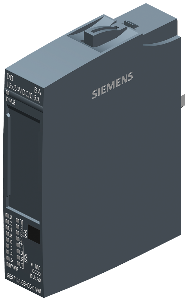 Siemens 6ES71326BH000AA0 ET 200SP. DQ 16X24VDC/0.5A BA. PU 1
