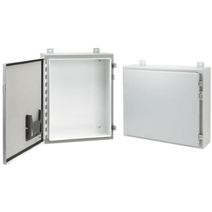 nVent Hoffman A202008LP Continuous Hinge Enclosure with Clamps LP Type 12, 20x20 8, Gray, Mild Steel