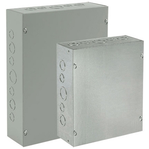 nVent Hoffman ASE10X10X6NK Screw-Cover Enclosure Type 1 no Knockouts, 10x10x6, Gray, Steel