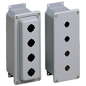 nVent Hoffman ED2PB Drawn Pushbutton Enclosures Type 4, 2PBx30.5mm; 5.75x4.00x2.75, Gray, Steel