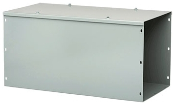 nVent Hoffman F66G24 Straight Section Lay-in Hinged-Cover Type 1 no KOs, 6x6x24, Gray, Steel