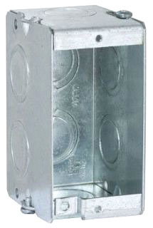 RACO 688 1-Gang Masonry Box, Gangable, 2-1/2 in. Deep, Eight TKO's