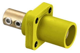 Hubbell HBLMRY Single Pole Male Receptacle 300/400A AC/DC, Single Conductor, Set Screw