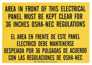 idl 44-878 IDL SAFTEY SIGNIDEALSELF-STICKINGLOCKOUTPO LYESTERSZ: 7.000 X 10.000 IN