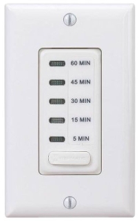 NA EI205W Electronic Countdown Timer, 120 VAC, 60 Hz, Preset Times 5,15,30,45 Minute,1 Hour, Without Hold, White