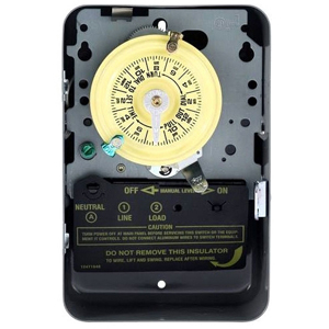 NA T101 24-Hour Mechanical Time Switch, 120 VAC, 60Hz, SPST, Indoor Metal Enclosure, 1 Hour Interval