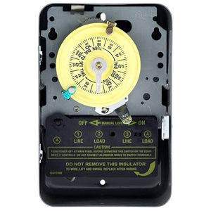 NA T103 24-Hour Mechanical Time Switch, 120 VAC, 60Hz, DPST, Indoor Metal Enclosure, 1 Hour Interval