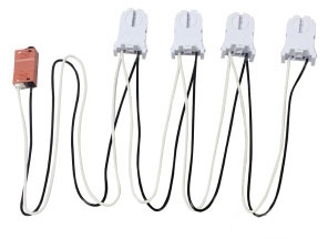 Keystone KT-SOCKET-T8-U-T-6-W Wiring Harness for LED Tubes, Pre-Wired Tall