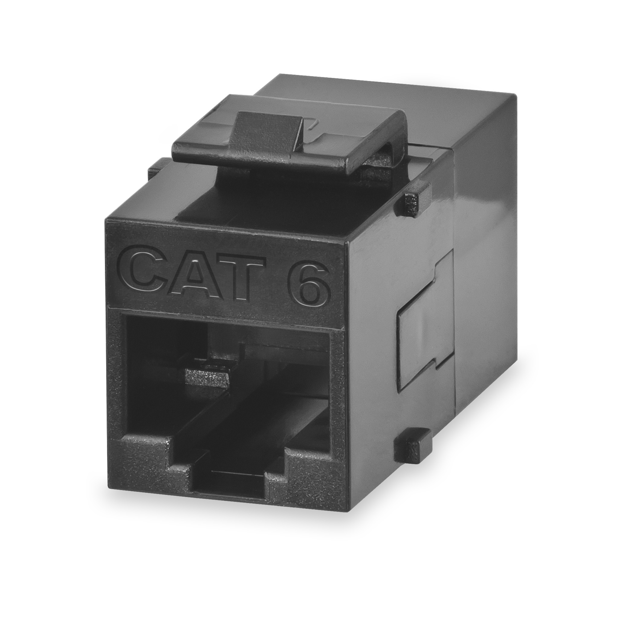 SGM KRJ45/6S SGM CAT6 PANEL MOUNT FEED-THRU COUPLER BLACK