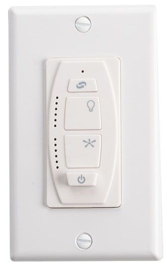 Kichler 370036WHTR 6 Speed DC Wall Transmitter Full Function White