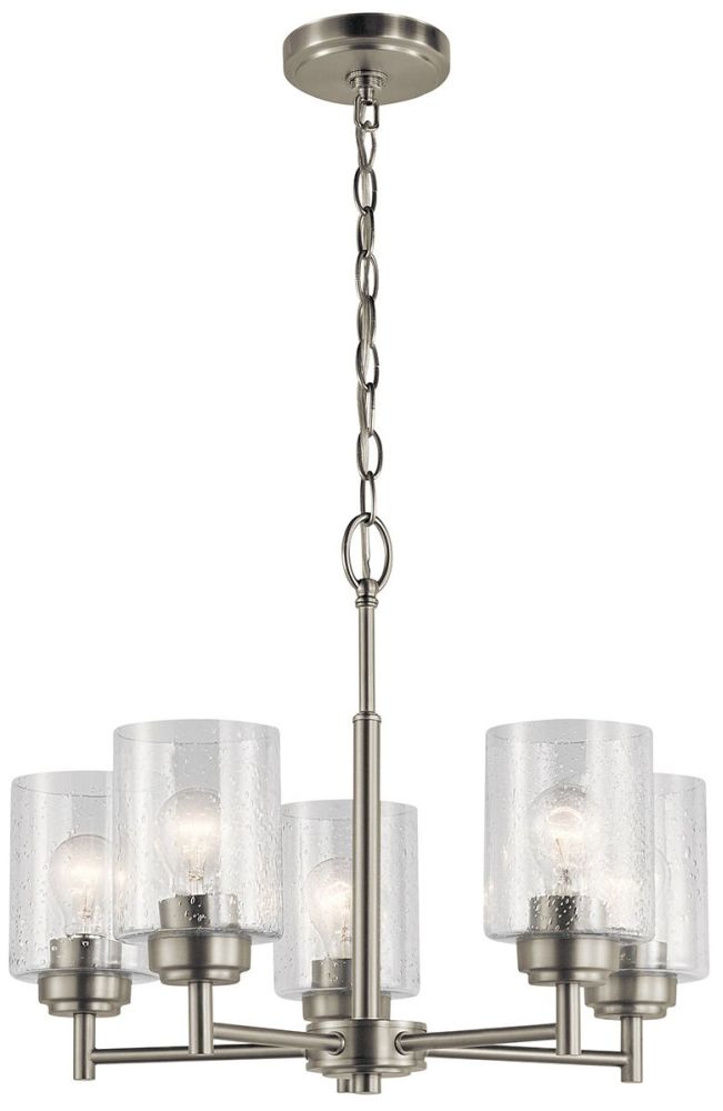 Kichler 44030NI Winslow 19.75" 5 Light Chandelier Nickel