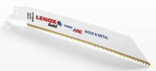 Lenox 21072624GR LENOX Gold Power Arc Reciprocating Saw Blade, For Sheet Metal Cutting, 6-Inch, 24 Tpi, 5-Pack